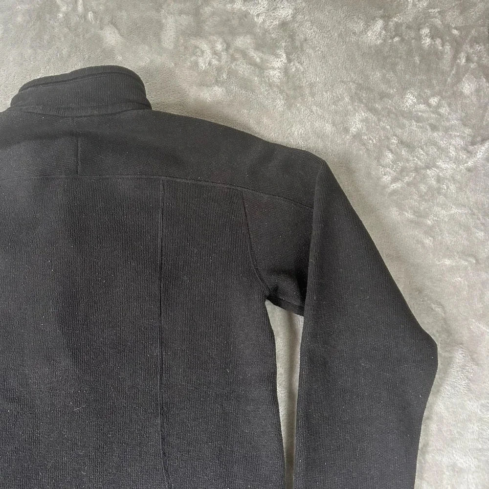 Patagonia Sweater Mens Small Black Better Sweater 1/4 Zip Fleece Logo Pullover